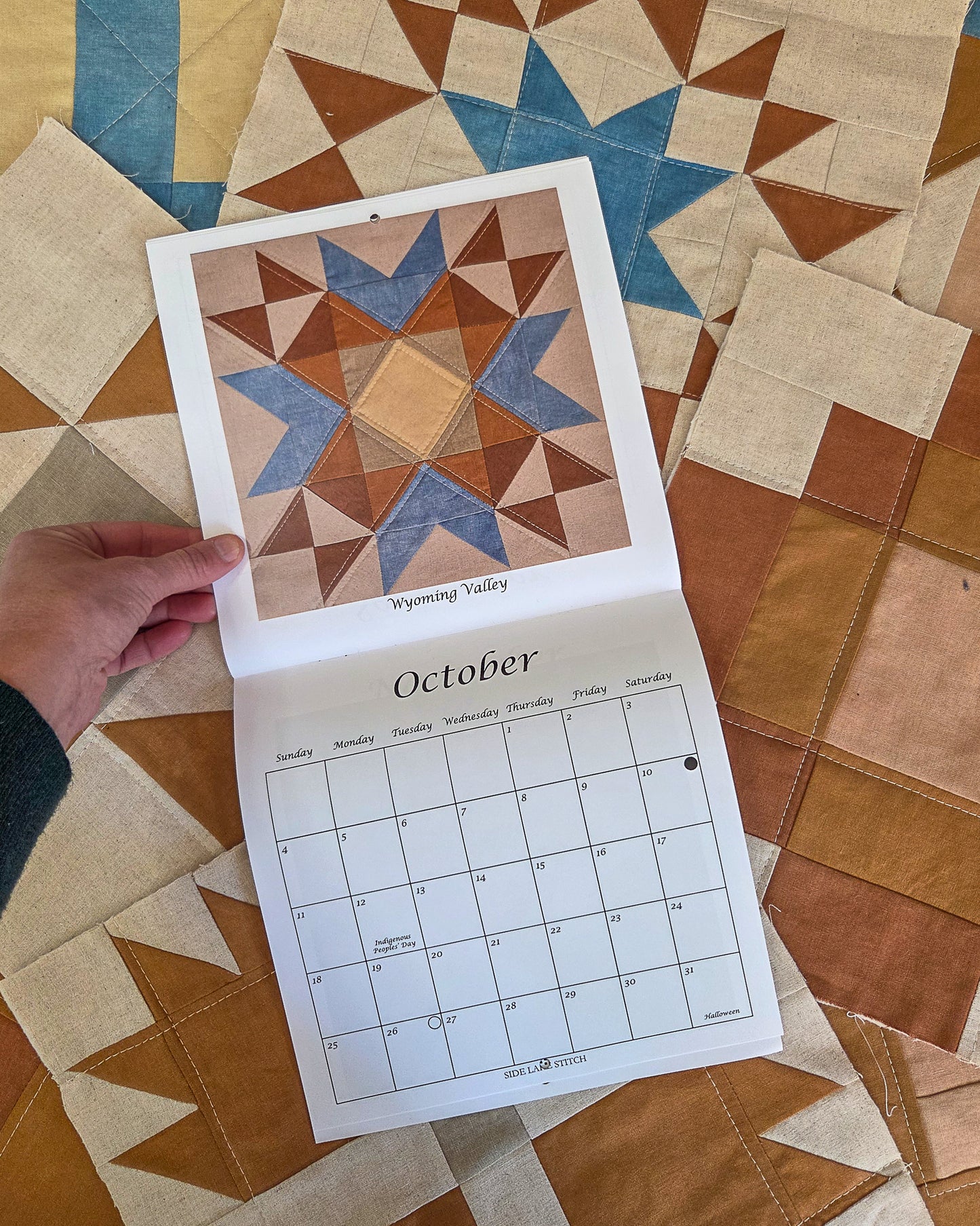 2026 Traditional Quilt Block Wall Calendar