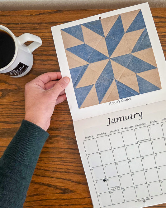 2026 Traditional Quilt Block Wall Calendar