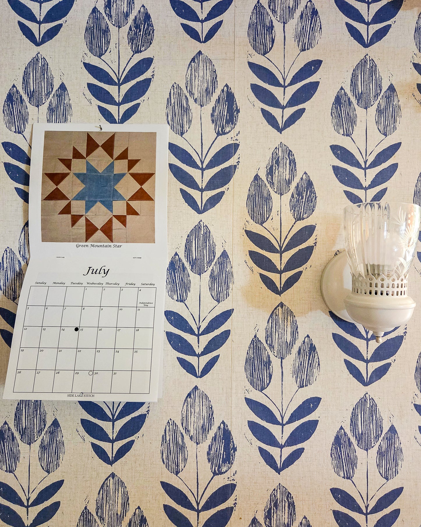 2026 Traditional Quilt Block Wall Calendar