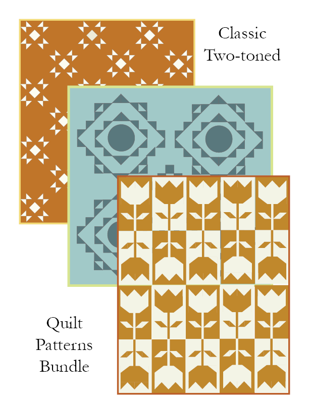 Bundle  - Two-toned Classic Quilt Patterns