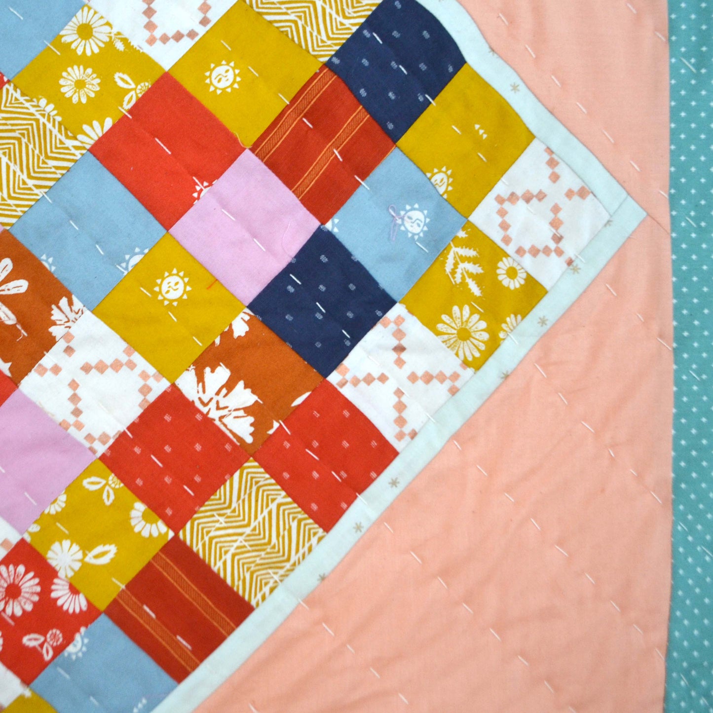 Baby Sunshine Quilt - Hand quilted
